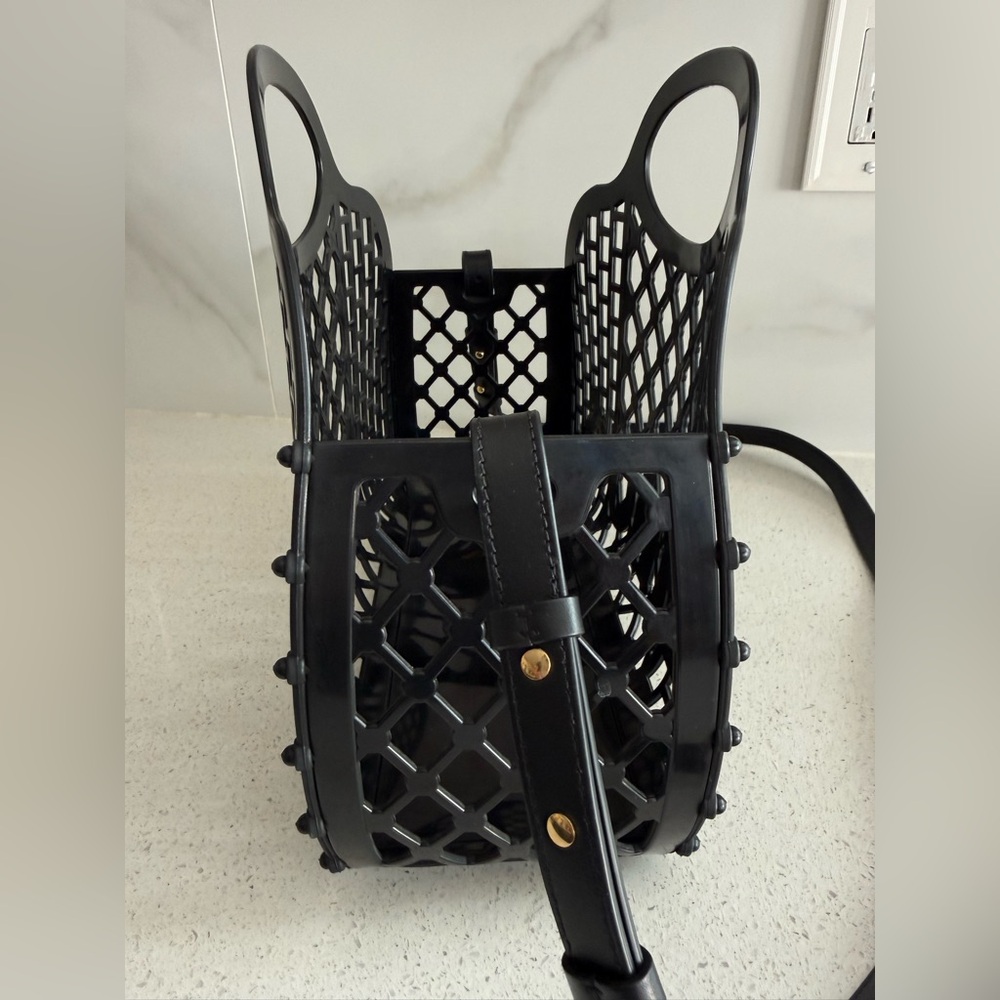 Chloe Cage Black Jelly Tote - Picture 6 of 12